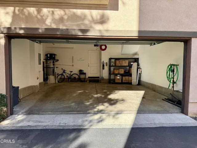 a view of a garage