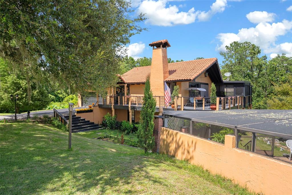 a house view with a garden space