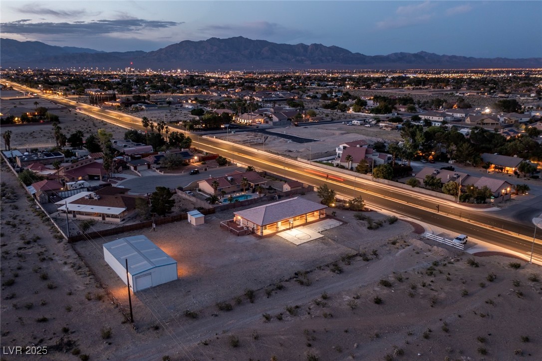 5315 North Fort Apache Road Las Vegas, NV 89149 - Photo 16 of 46 Aerial Corner Southwest view of Nearly 1 Acre Lot (.91 acre), in which North Neighboring Community with smaller lots can be seen.