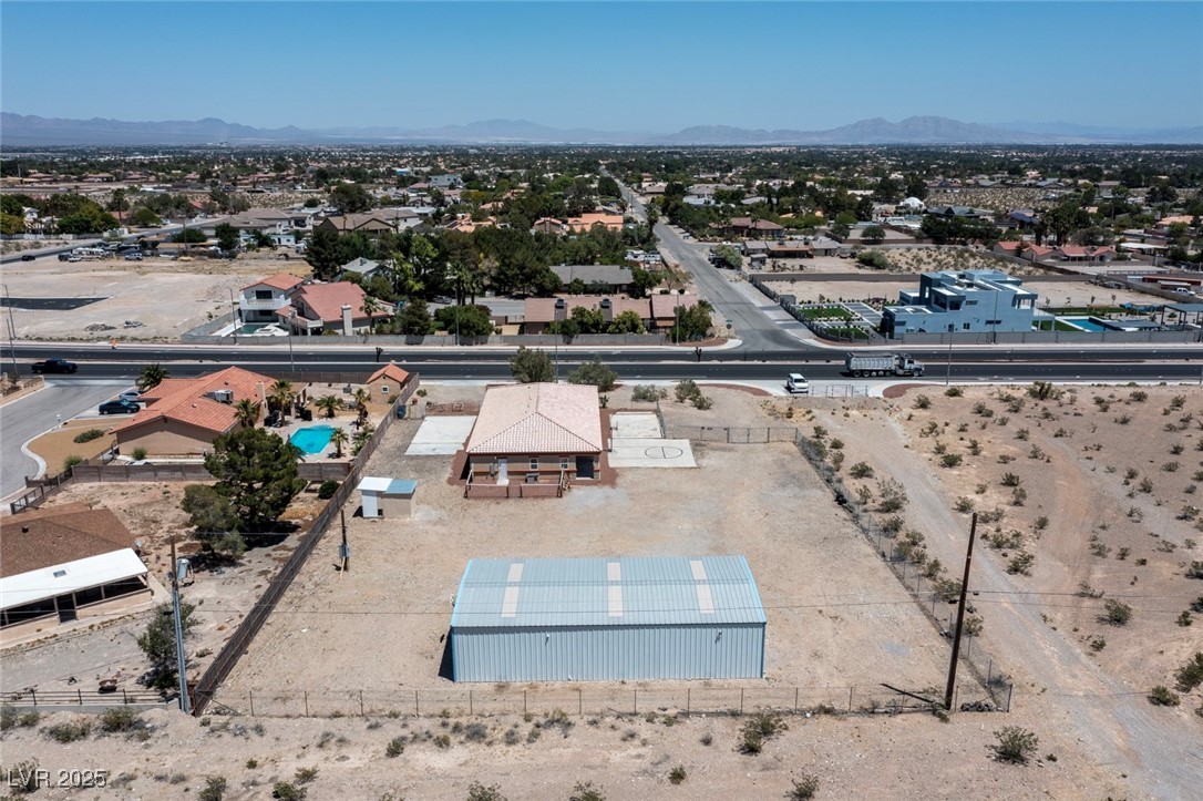 5315 North Fort Apache Road Las Vegas, NV 89149 - Photo 6 of 46 Aerial view of Back of 60 Foot Length Metal Garage, though Fort Apache Road, to the other side of the Road.