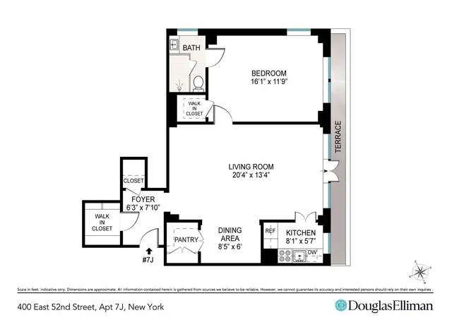 $685,000 | 400 East 52nd Street, Unit 7J | Midtown East