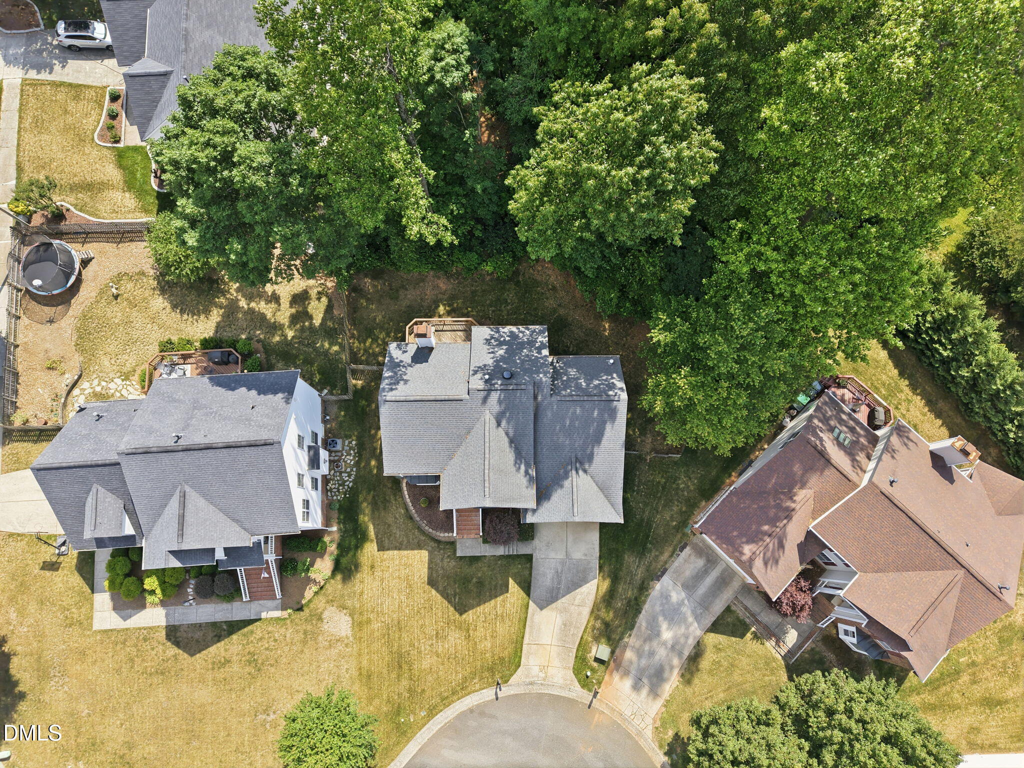 9105 Willow Valley Court Raleigh, NC 27617 - Photo 47 of 51 an aerial view of a house with swimming pool and sitting space