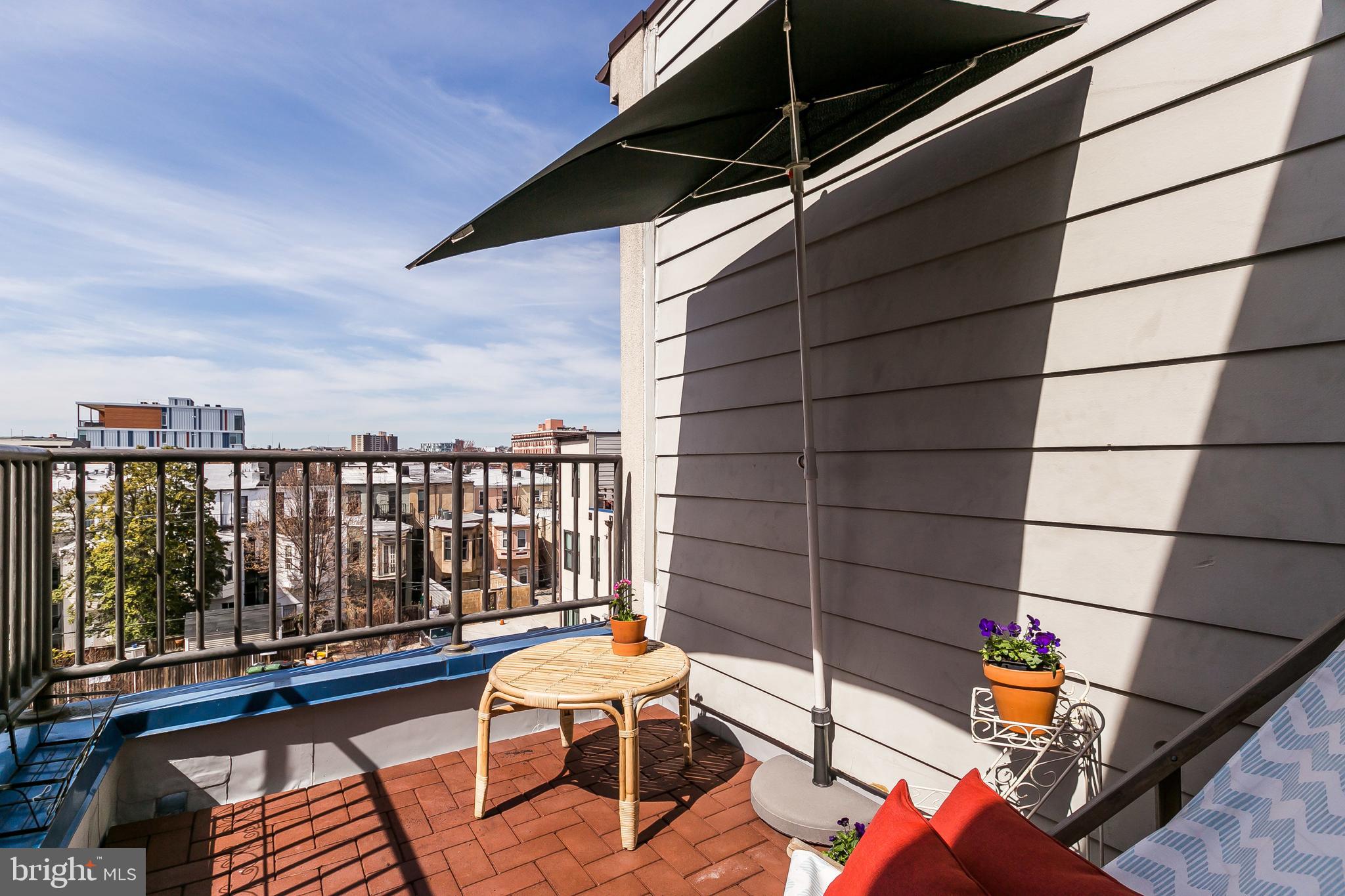 1708 North Calvert Street Baltimore, MD 21202 - Photo 36 of 45 Master suite on top (4th) floor - terrace