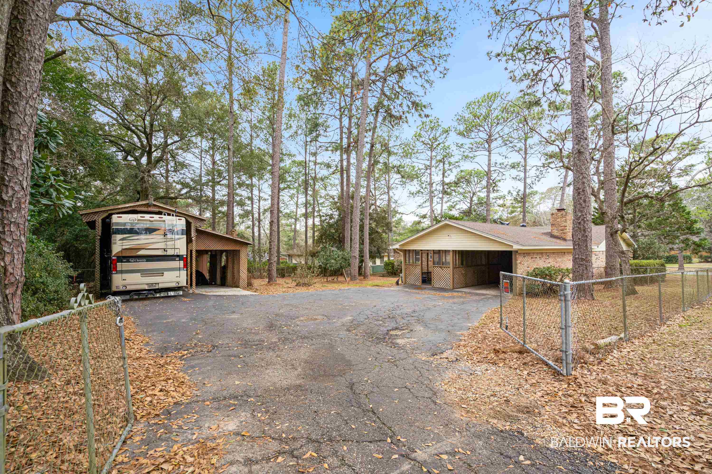 301 Byron Avenue East Mobile, AL 36609 - Photo 16 of 18 Backyard with RV Shelter