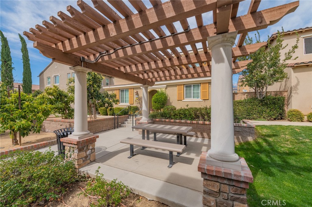 9361 Culinary Rancho Cucamonga, CA 91730 - Photo 32 of 45 a building outdoor space with patio furniture and potted plants
