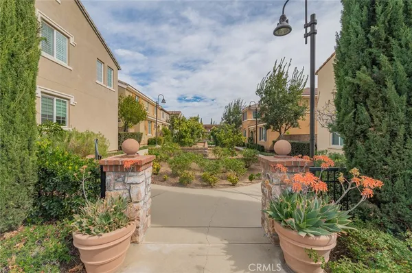 a outdoor view with a seating space