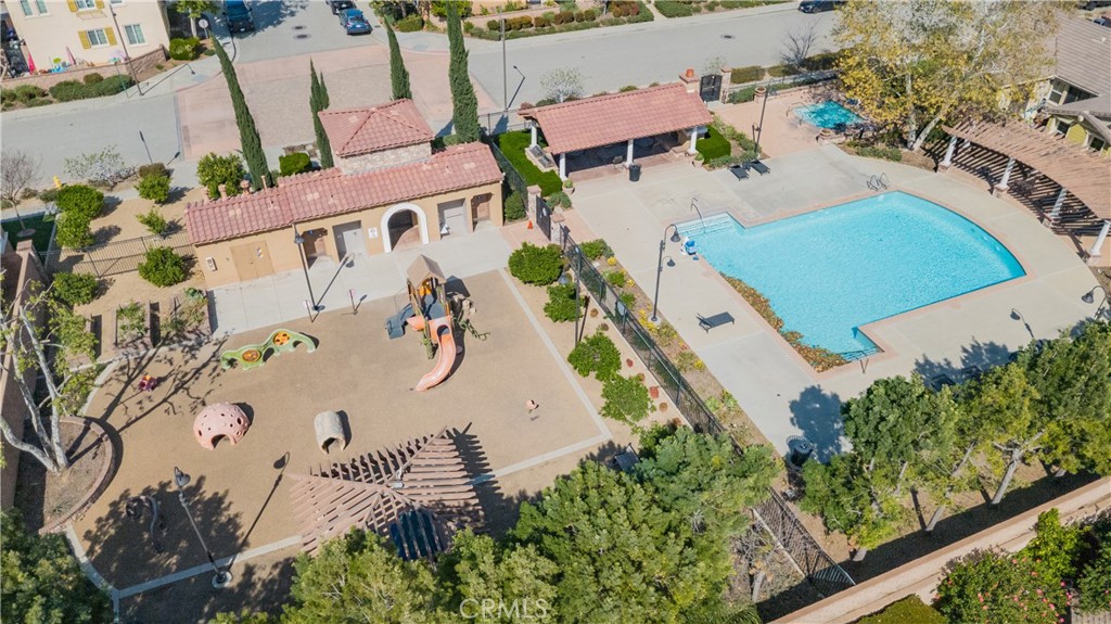 9361 Culinary Rancho Cucamonga, CA 91730 - Photo 39 of 45 an aerial view of a house with a yard and garden