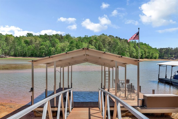 402 Boaters Row Fair Play, SC 29643 - Photo 36 of 50 This serene lakefront property offers direct access to the water with a private dock.