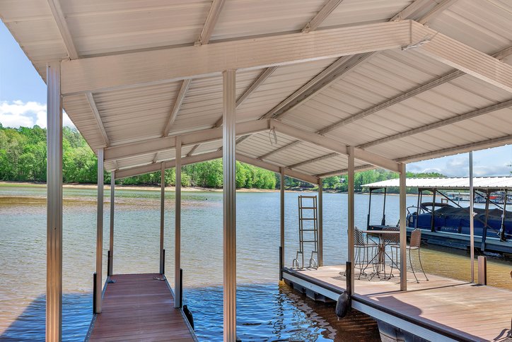 402 Boaters Row Fair Play, SC 29643 - Photo 37 of 50 This serene dock offers direct water access, perfect for leisure and boating activities.