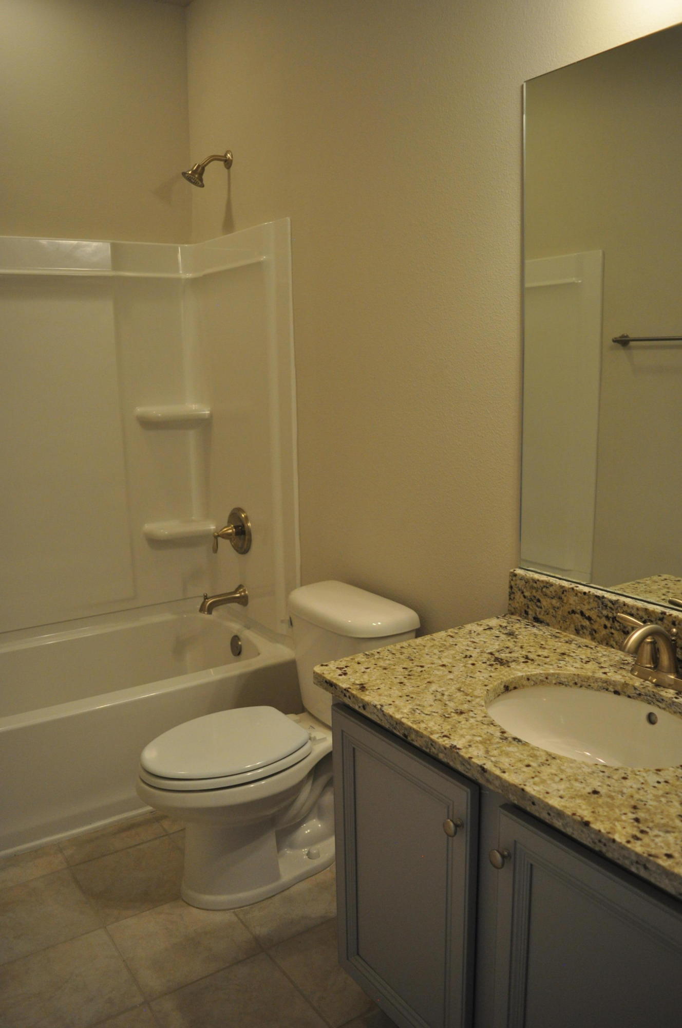 493 Cocobolo Drive Santa Rosa Beach, FL 32459 - Photo 7 of 18 a bathroom with a granite countertop toilet a sink and a mirror