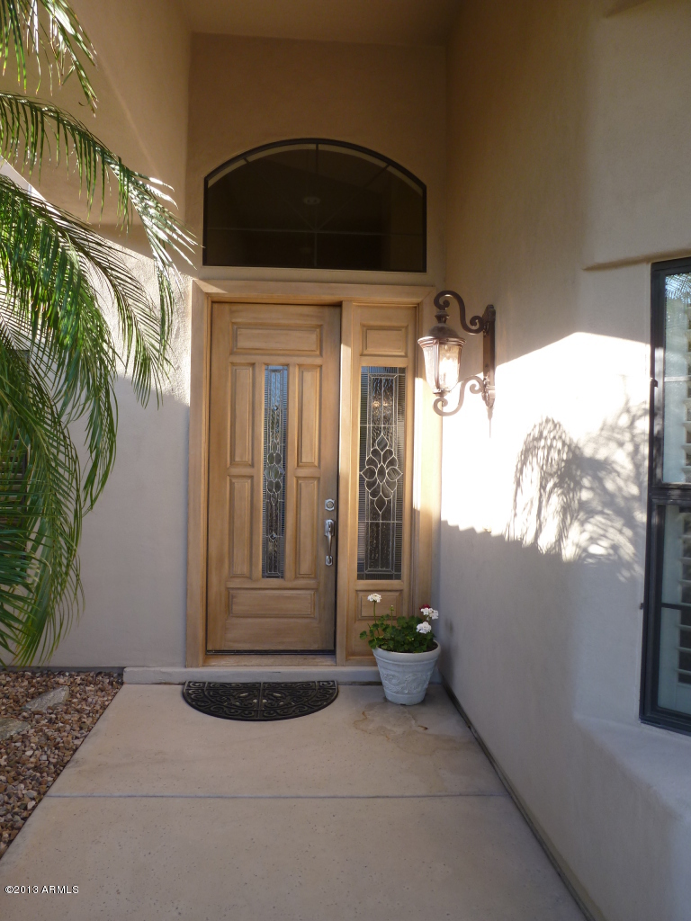 2032 East Tecoma Road Phoenix, AZ 85048 - Photo 2 of 23 Entrance with Leaded Glass Custom Door