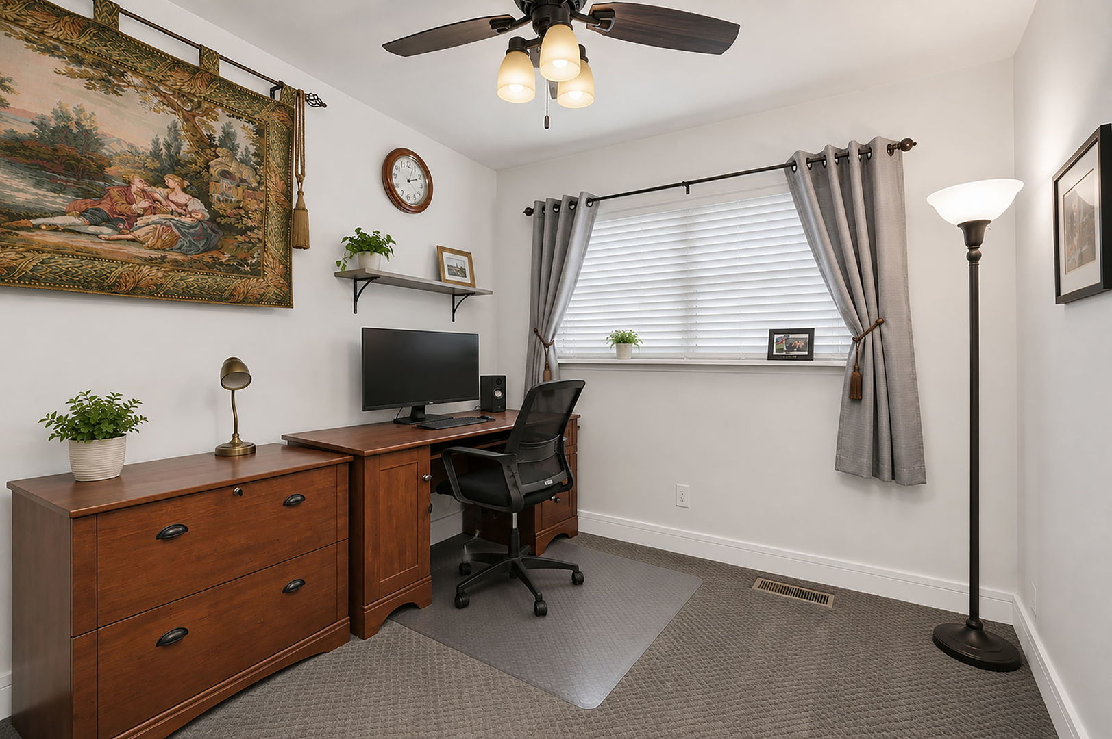 115 Rose Avenue Addison, IL 60101 - Photo 11 of 28 a view of a workspace with furniture and a window