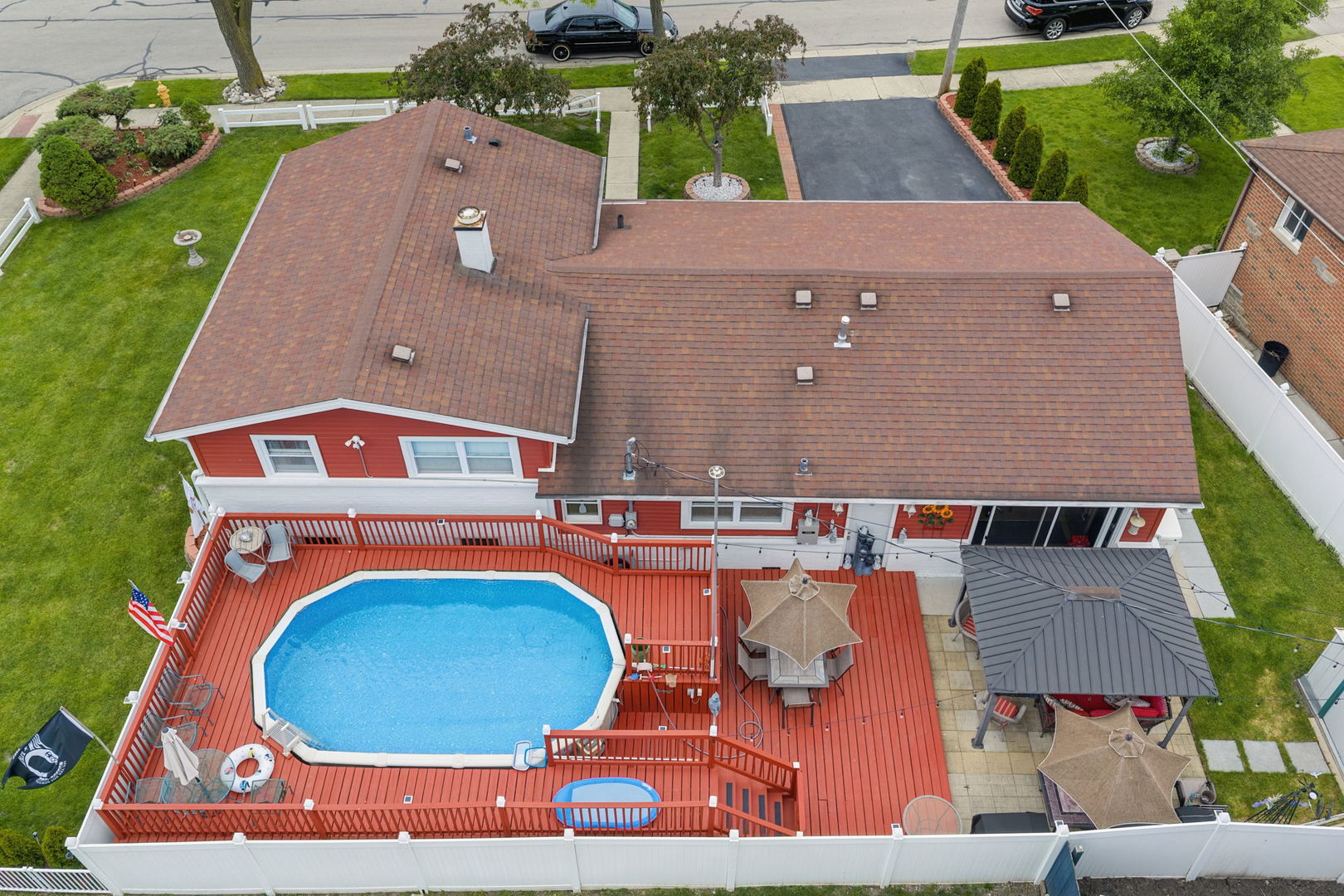 115 Rose Avenue Addison, IL 60101 - Photo 22 of 28 an aerial view of a house with yard swimming pool and outdoor seating