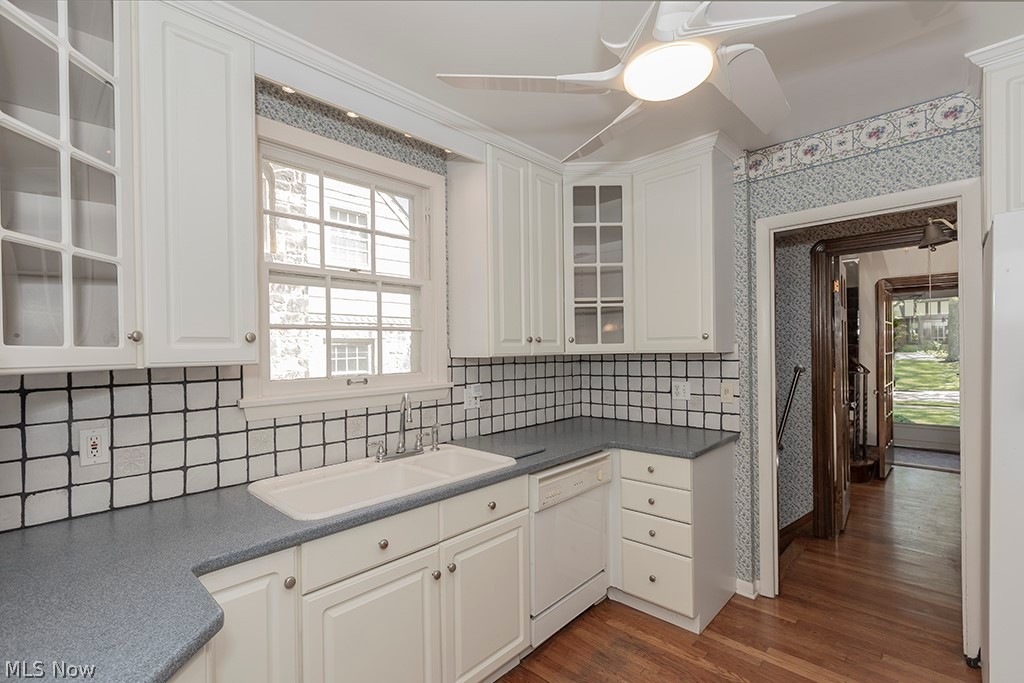 2554 Charney Road Cleveland, OH 44118 - Photo 10 of 34 White kitchen cabinets with functional countertop space.