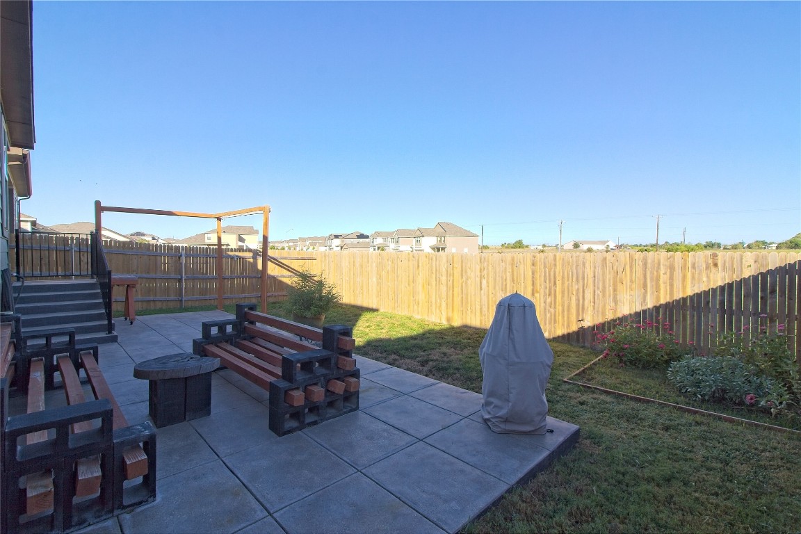 505 Greatest Gift Way Jarrell, TX 76537 - Photo 25 of 30 a view of a terrace with lawn chairs