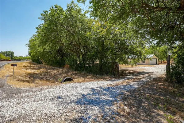 a view of backyard space and trees