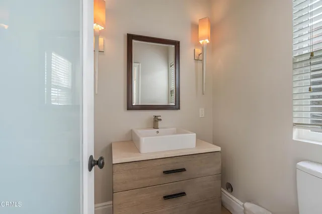 an aerial view of beach and ocean