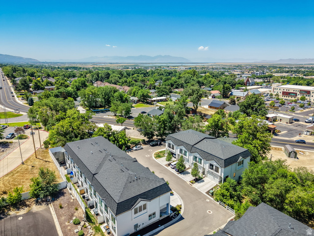 57 McCall Ln. Farmington, UT 84025 - Photo 32 of 36 Aerial perspective showcasing a community townhomes
