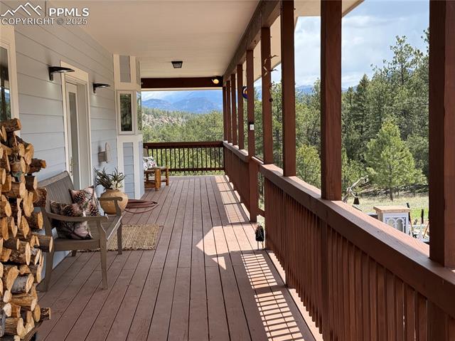 14 Apache Road Florissant, CO 80816 - Photo 3 of 15 Porch with a mountain view