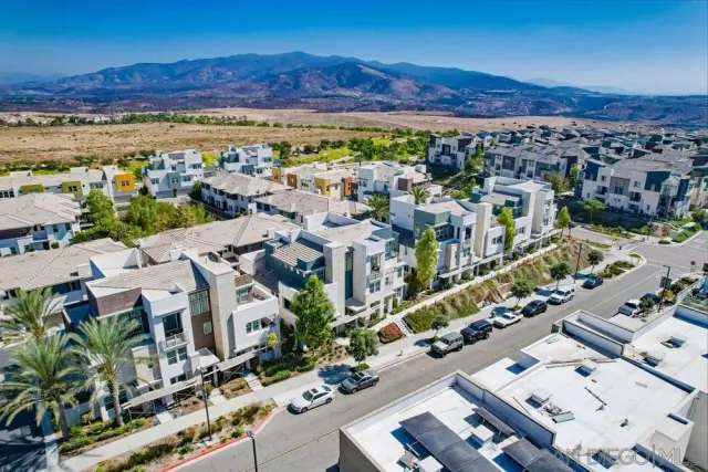 an aerial view of multiple house