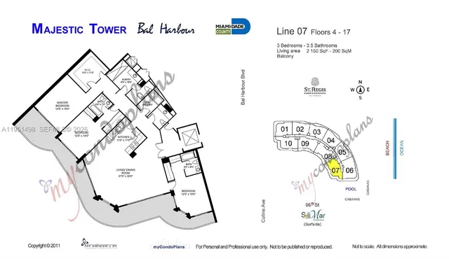 $10,800 | 9601 Collins Avenue, Unit 507, Bal Harbour, FL 33154