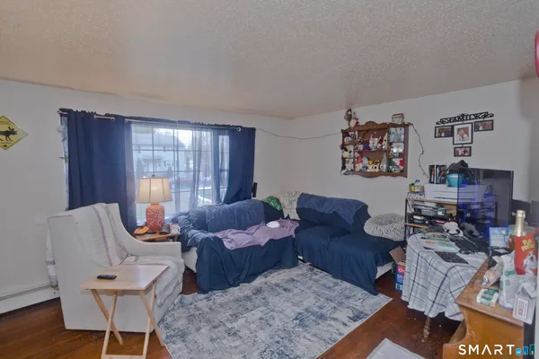 a living room with furniture and a couch