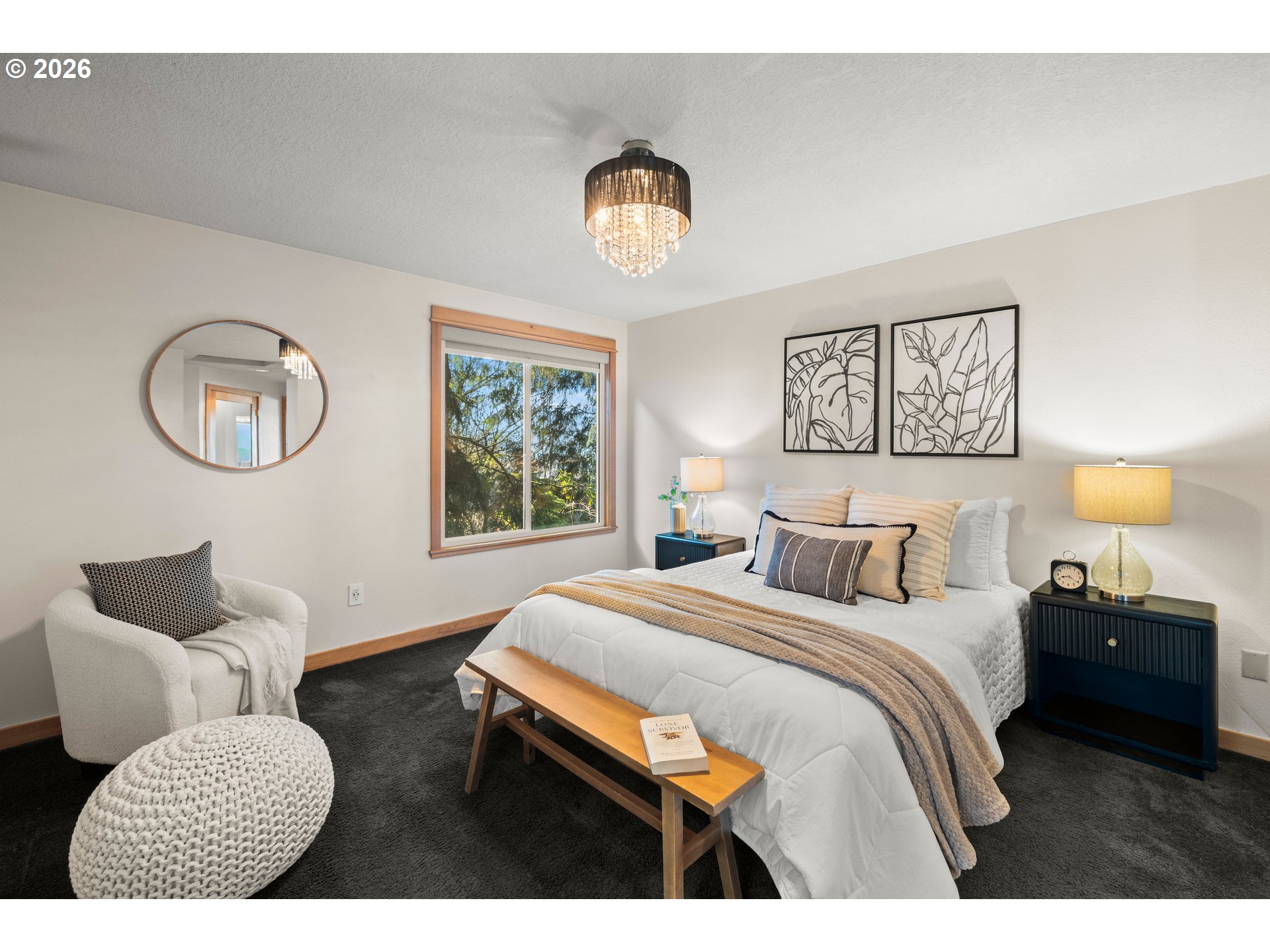 2831 Northeast Rocky Butte Road Portland, OR 97220 - Photo 19 of 33 a bedroom with a bed and window