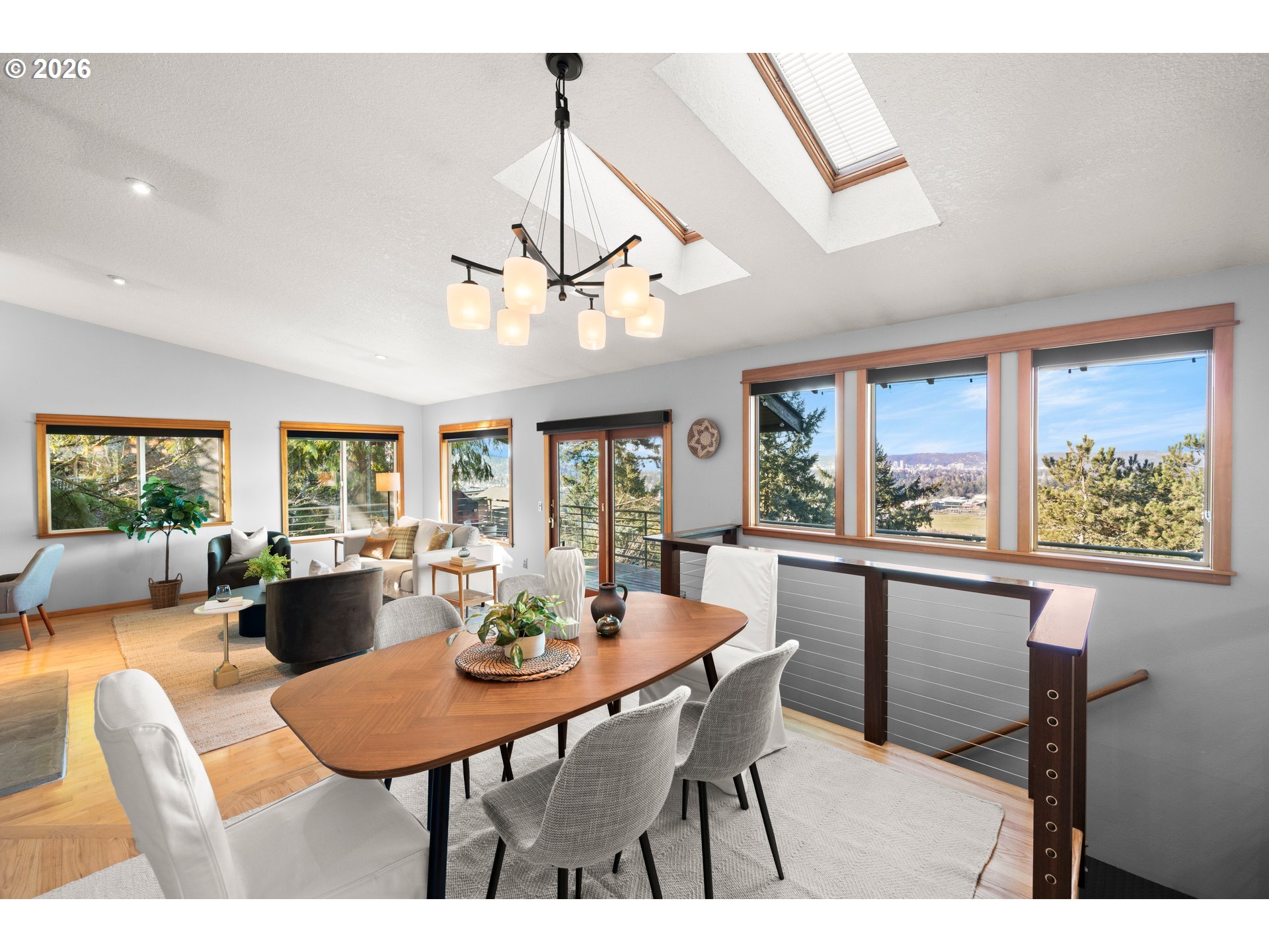 2831 Northeast Rocky Butte Road Portland, OR 97220 - Photo 6 of 33 a view of a dining room with furniture window and outside view
