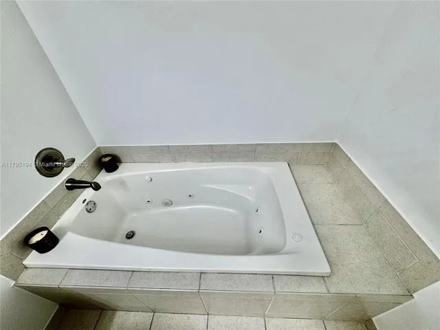 a bathroom with a tub