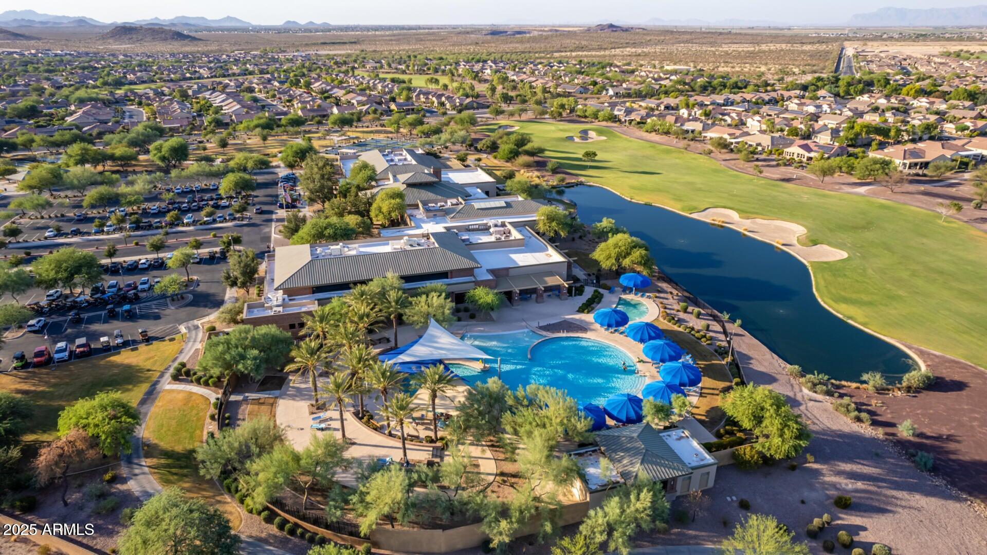 6573 West Mockingbird Way Florence, AZ 85132 - Photo 25 of 36 an aerial view of residential houses with outdoor space