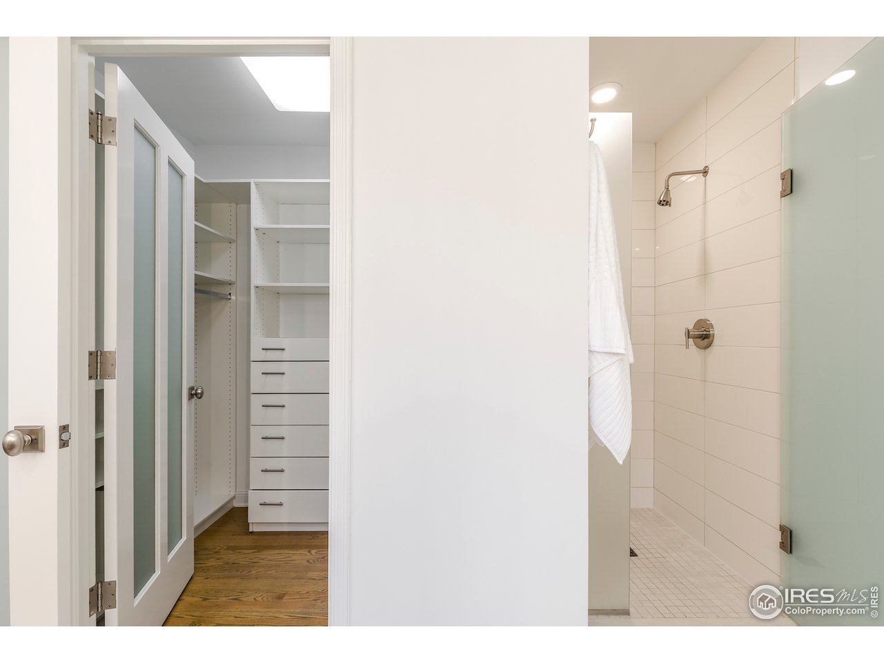 733 13th Street Boulder, CO 80302 - Photo 22 of 37 a bathroom with a shower and a sink