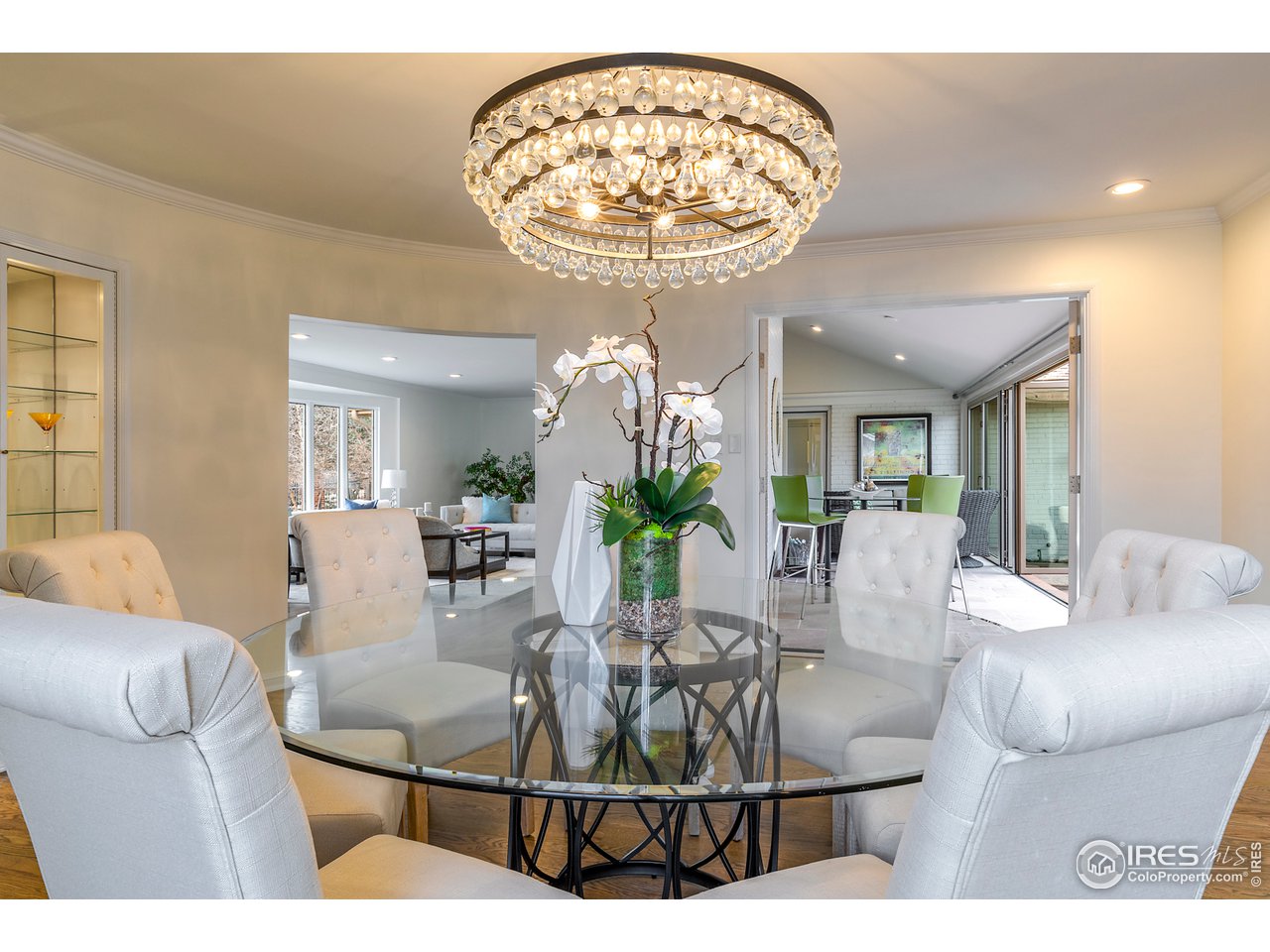 733 13th Street Boulder, CO 80302 - Photo 10 of 37 a living room with furniture and a chandelier