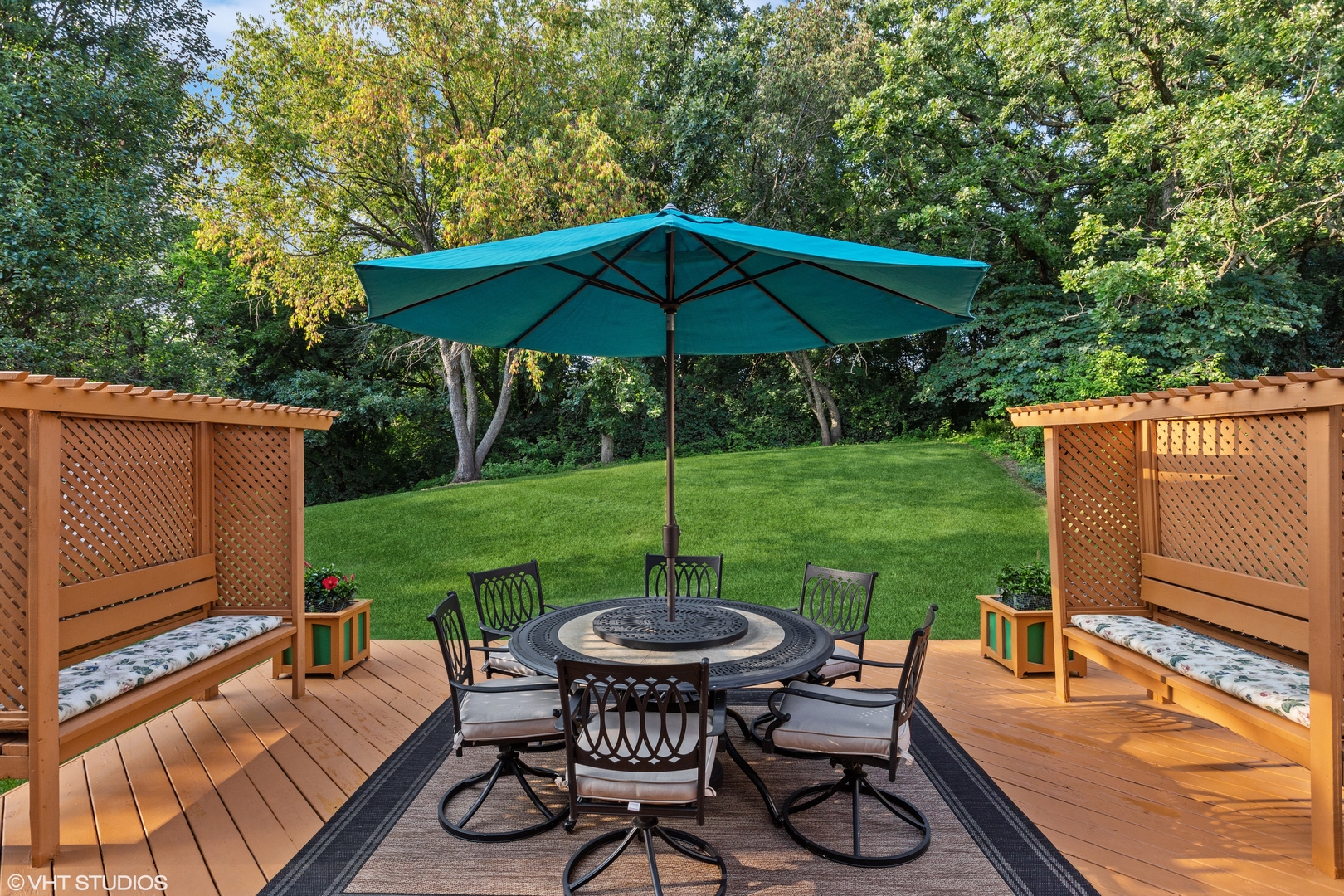 966 Ridgewood Drive Cary, IL 60013 - Photo 29 of 31 a view of a backyard with furniture porch and a garden