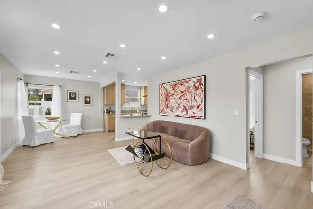 a living room with furniture and a couch