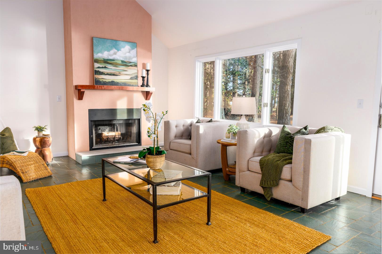 7930 Church Neck Road St. Michaels, MD 21663 - Photo 14 of 41 a living room with furniture and a fireplace
