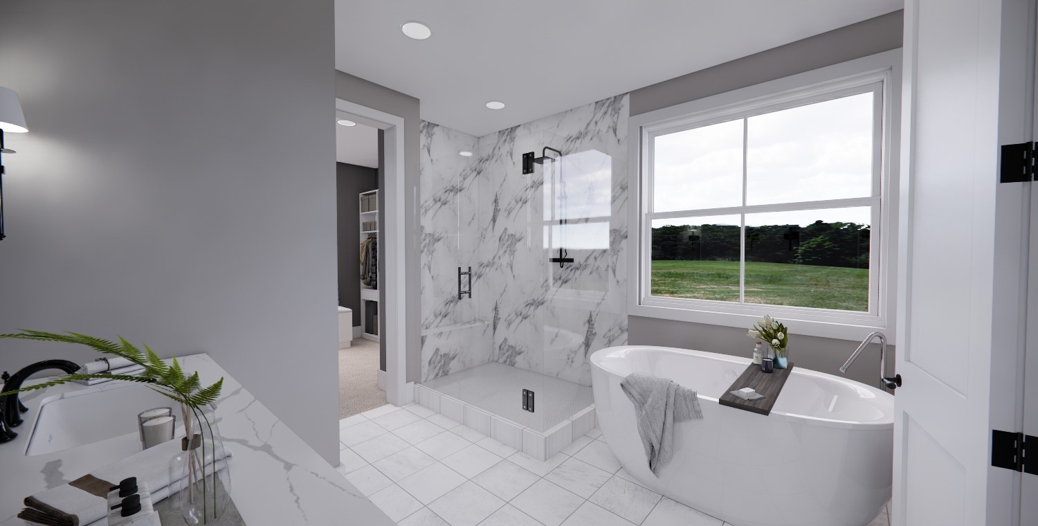 Tbd Tbd Spring Dripping Springs, TX 78620 - Photo 18 of 27 a spacious bathroom with a tub shower and windows