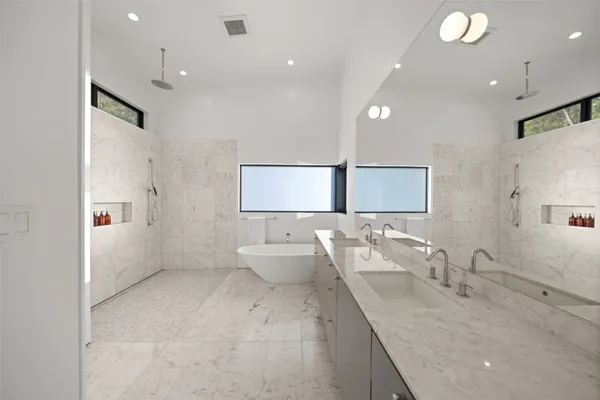 a living room with a couch and a table