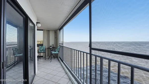a view of a balcony