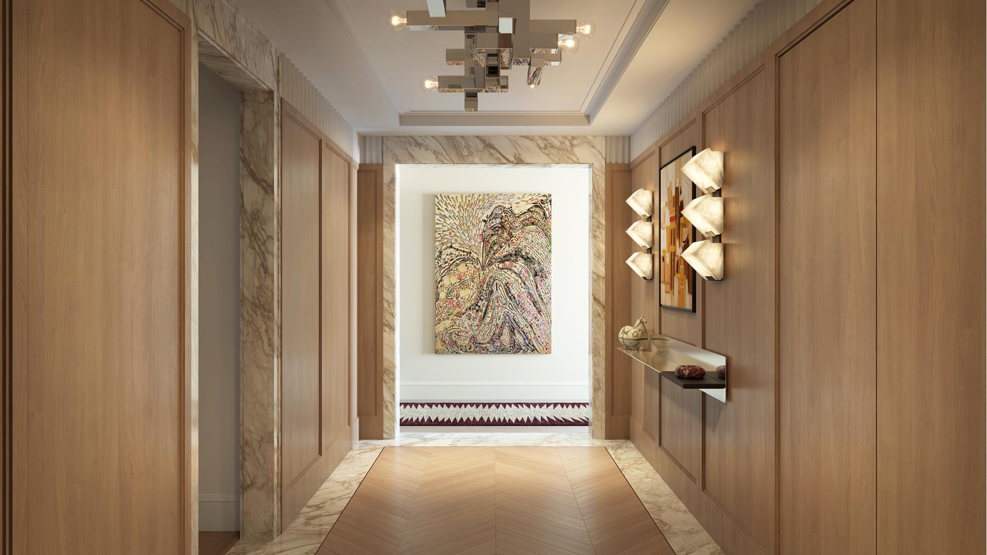 20 East 76th Street, Unit PH2 Manhattan, NY 10021 - Photo 6 of 19 a view of entryway with window and chandelier