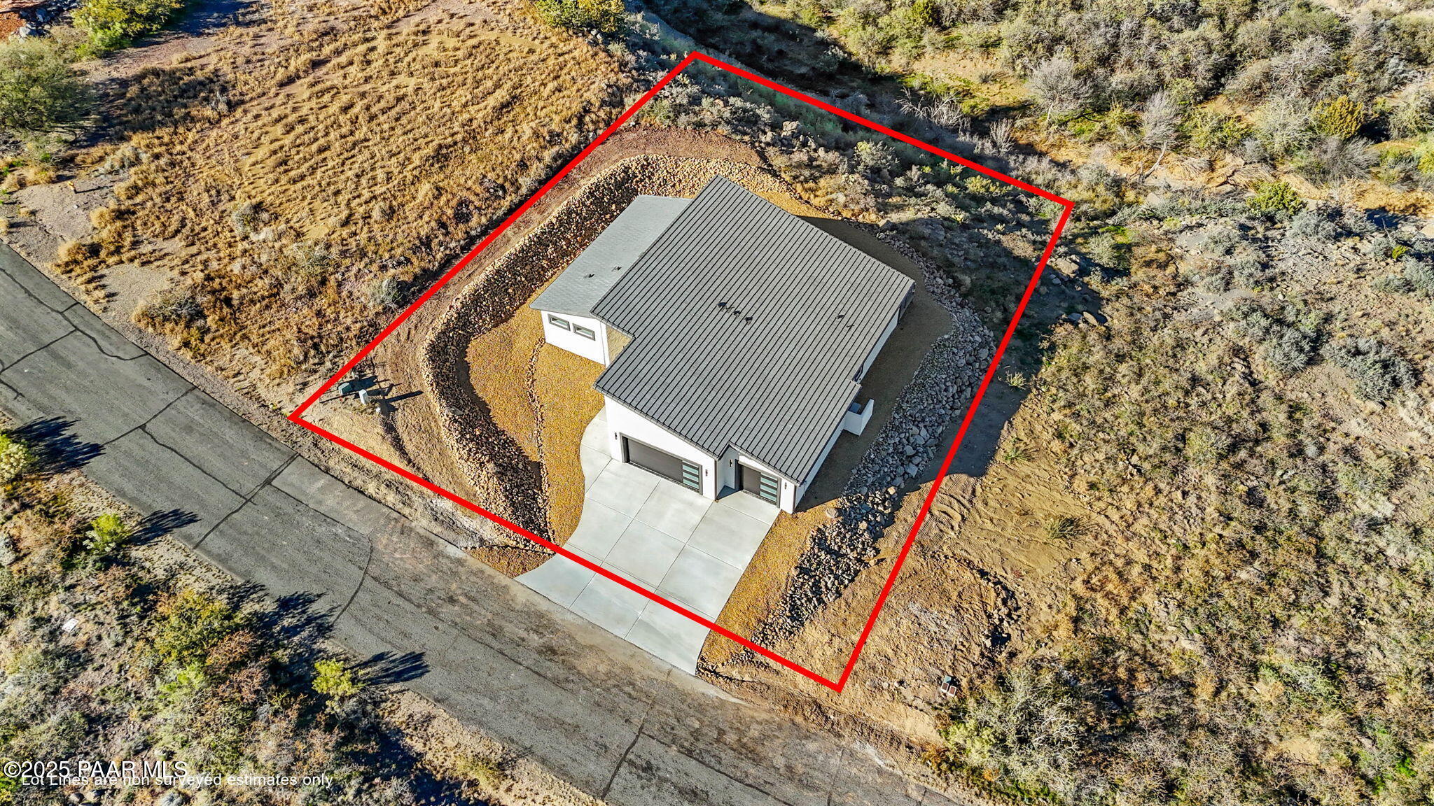 15860 East Broken Bit Road Mayer, AZ 86333 - Photo 41 of 41 41-Birds Eye Lot Lines