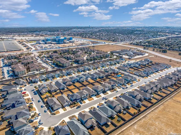 an aerial view of a city