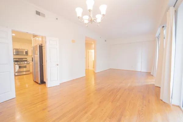 a view of livingroom with hardwood floor and window