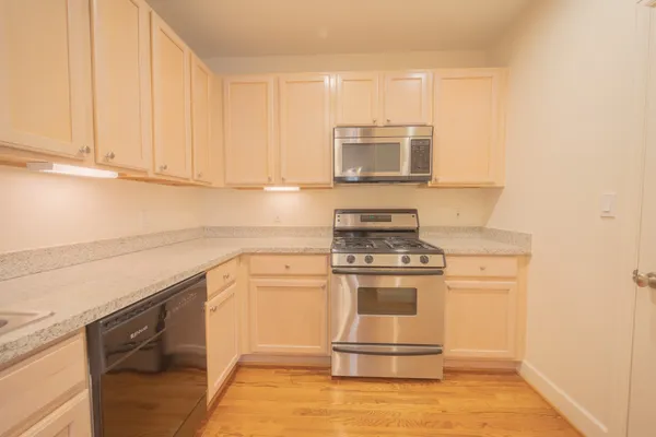 a bathroom with a mirror