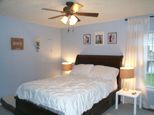 216 Rutledge Drive Waynesboro, VA 22980 - Photo 14 of 16 a bedroom with a bed and a chandelier