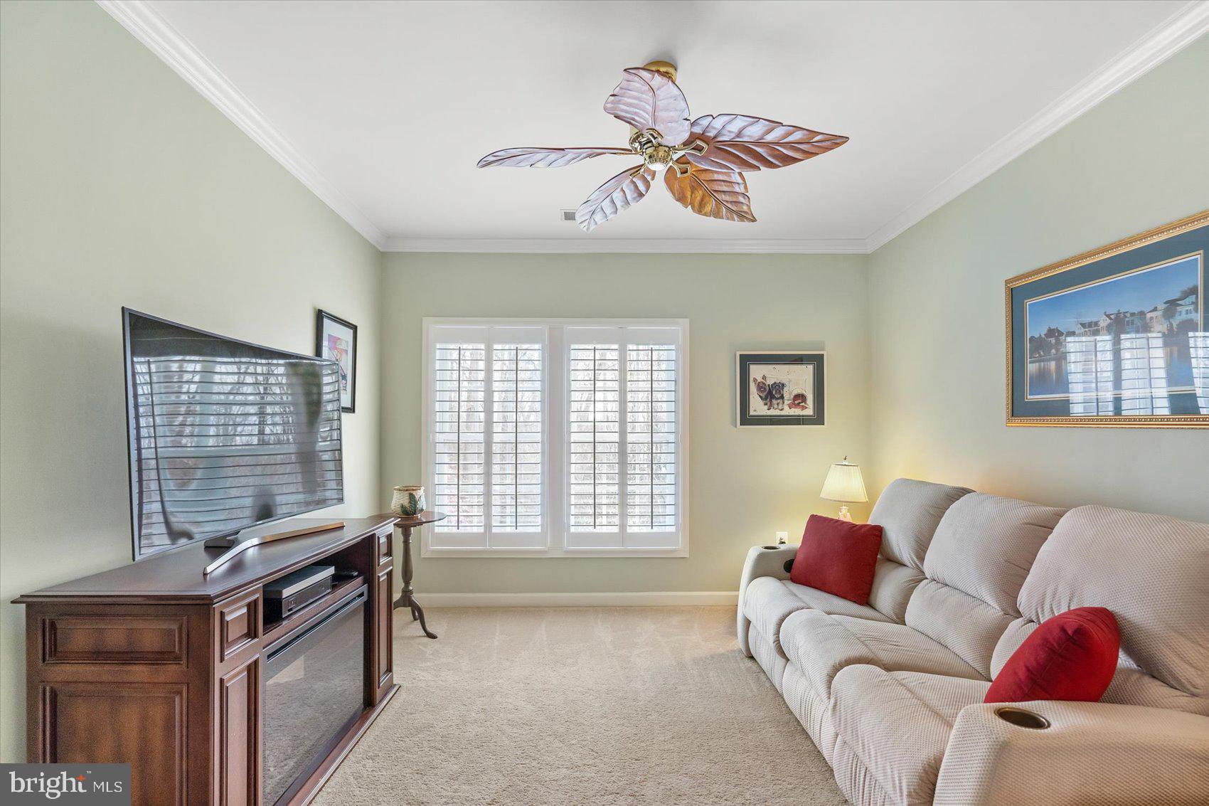 5115 Bright Owl Road Perry Hall, MD 21128 - Photo 32 of 74 Ceiling Fan And Crown Molding