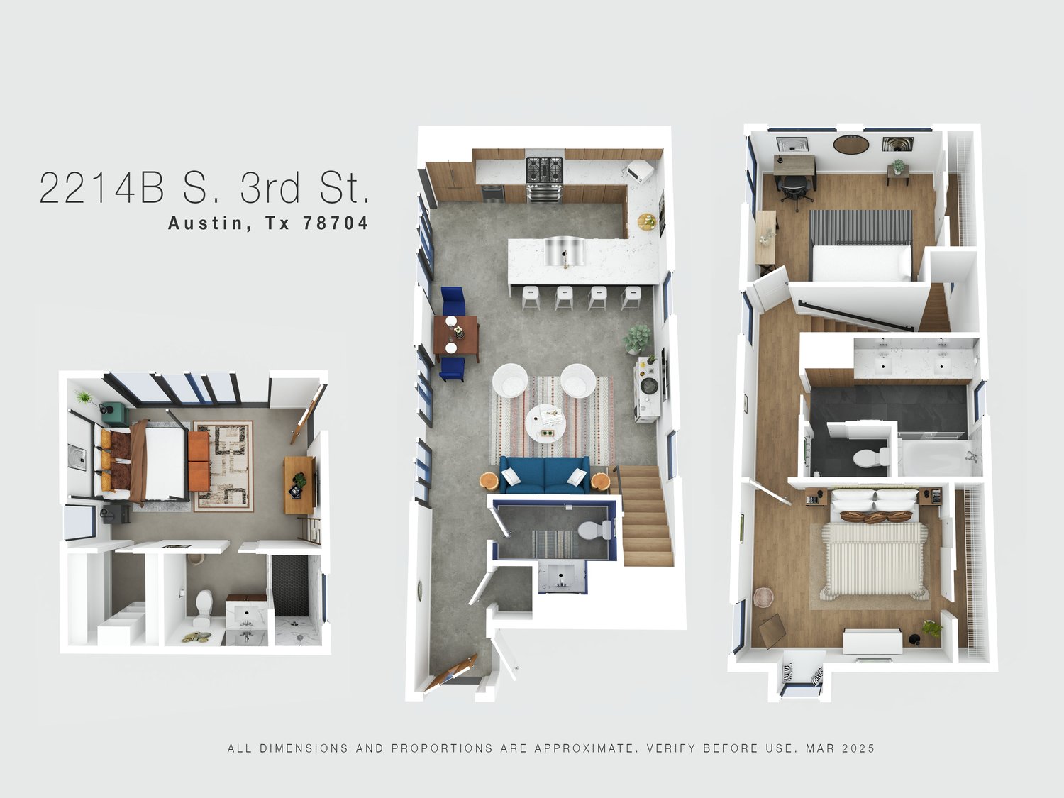 2214 South 3rd Street, Unit B Austin, TX 78704 - Photo 21 of 21 Floor Plan