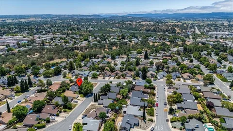 an aerial view of multiple house