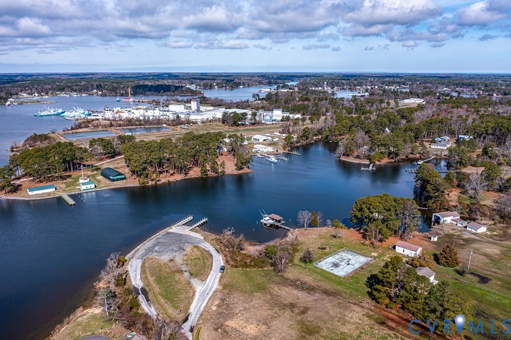 2082 Fleeton Road Reedville, VA 22539 - Photo 27 of 34 an aerial view of a house with a lake view