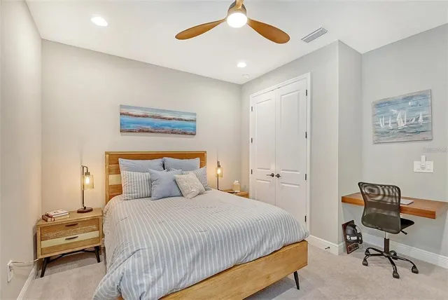 a front view of house with yard and outdoor seating