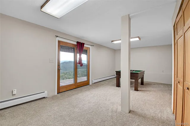 a view of a yard with an outdoor space and seating